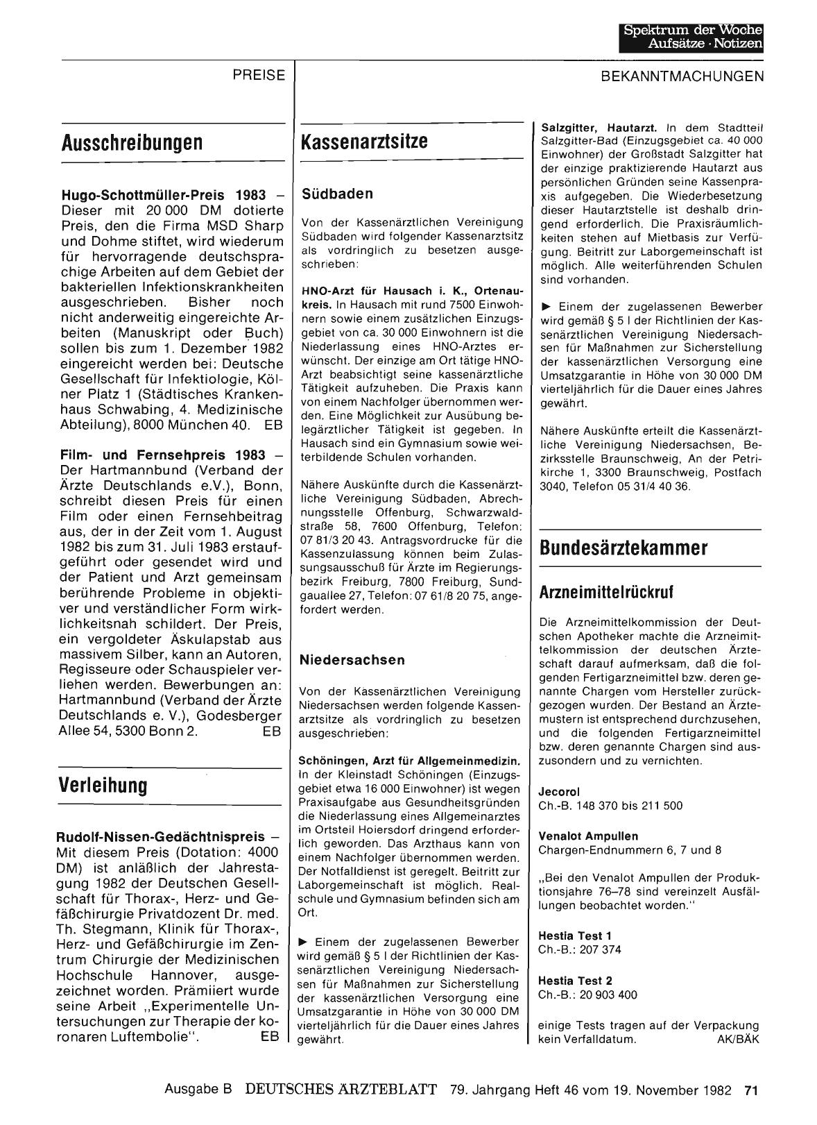 Vorschauseite 1: Verleihung