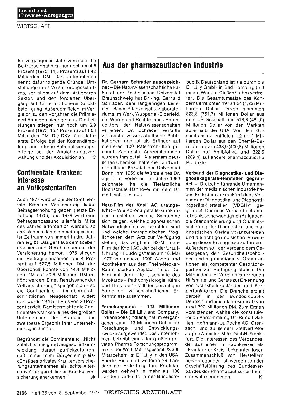 Vorschauseite 1: Aus der pharmazeutischen Industrie