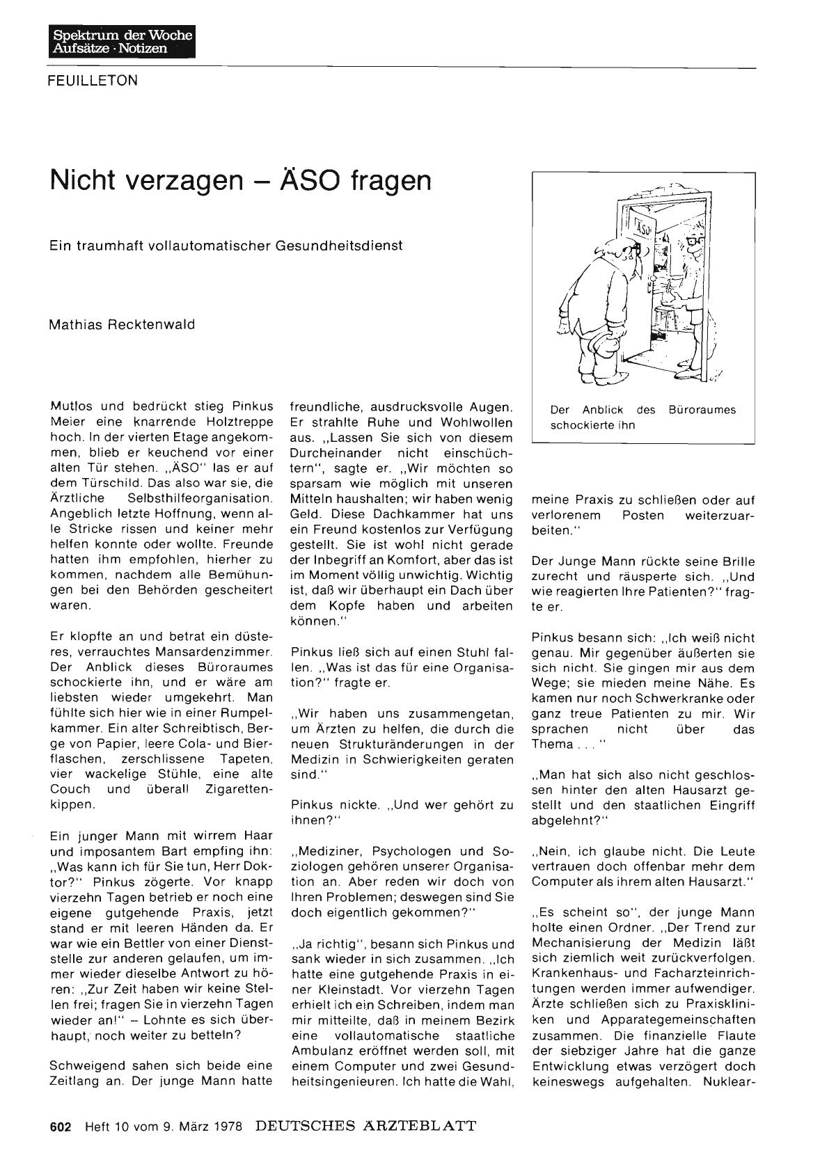 Vorschauseite 1: Nicht verzagen — ÄSO fragen