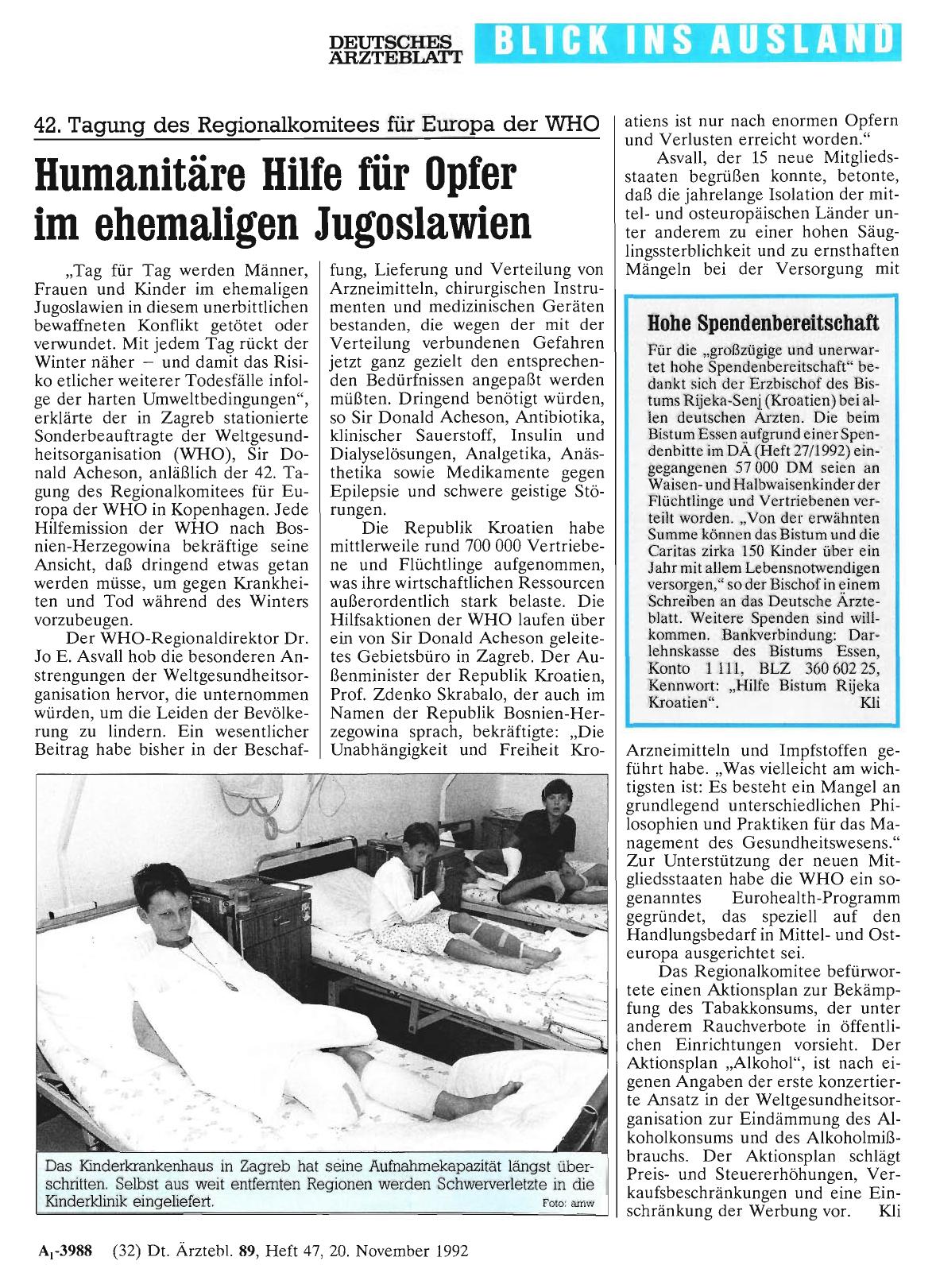 Vorschauseite 1: Hohe Spendenbereitschaft