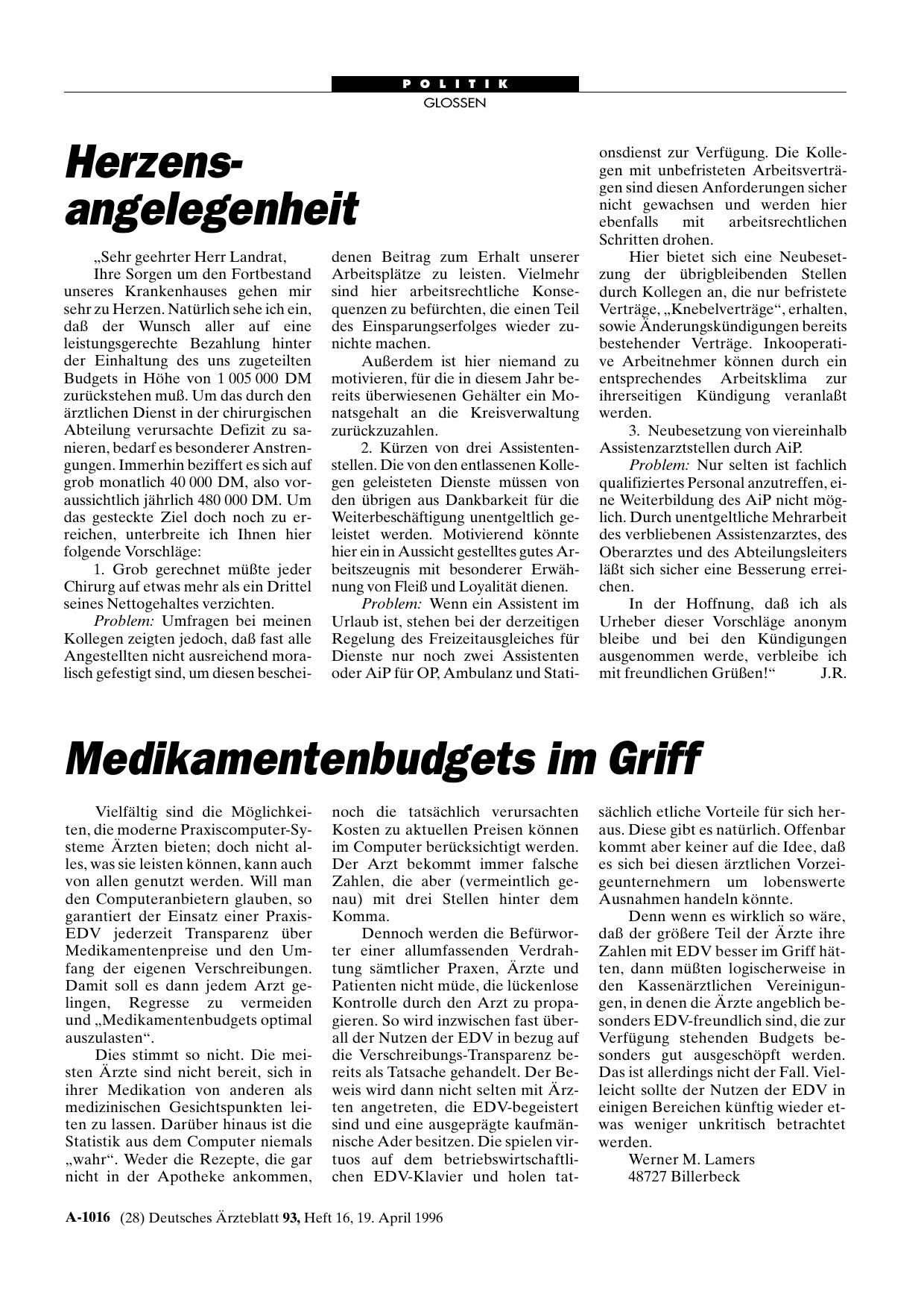 Vorschauseite 1: Herzensangelegenheit
