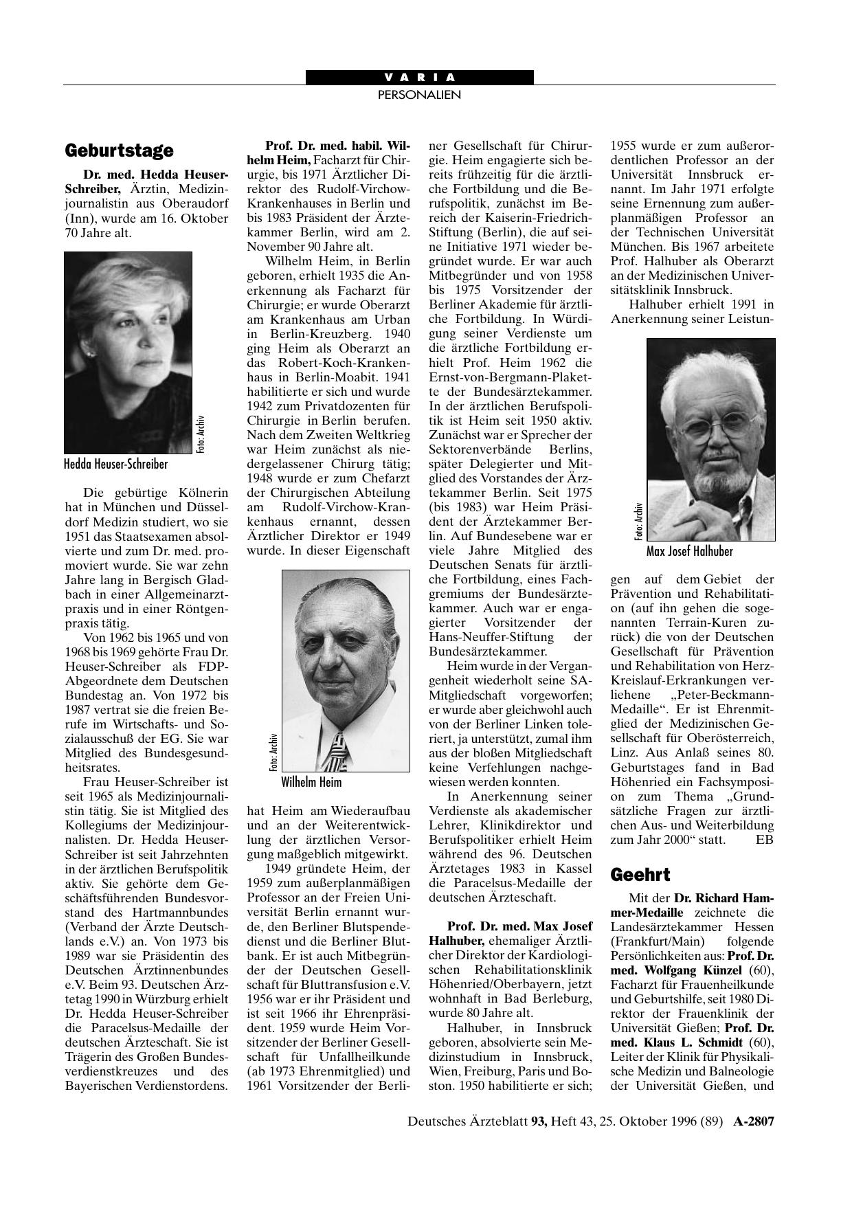 Vorschauseite 1: Geehrt