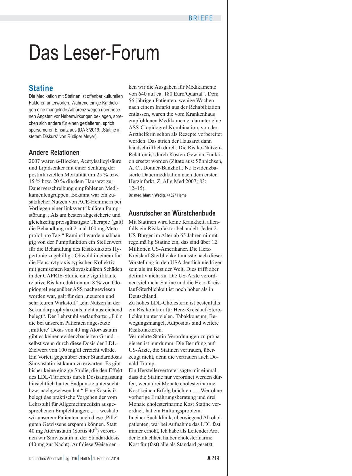 Vorschauseite 1: Statine: Andere Relationen