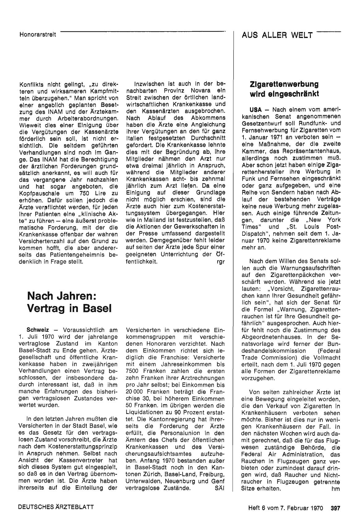 Vorschauseite 1: Nach Jahren: Vertrag in Basel