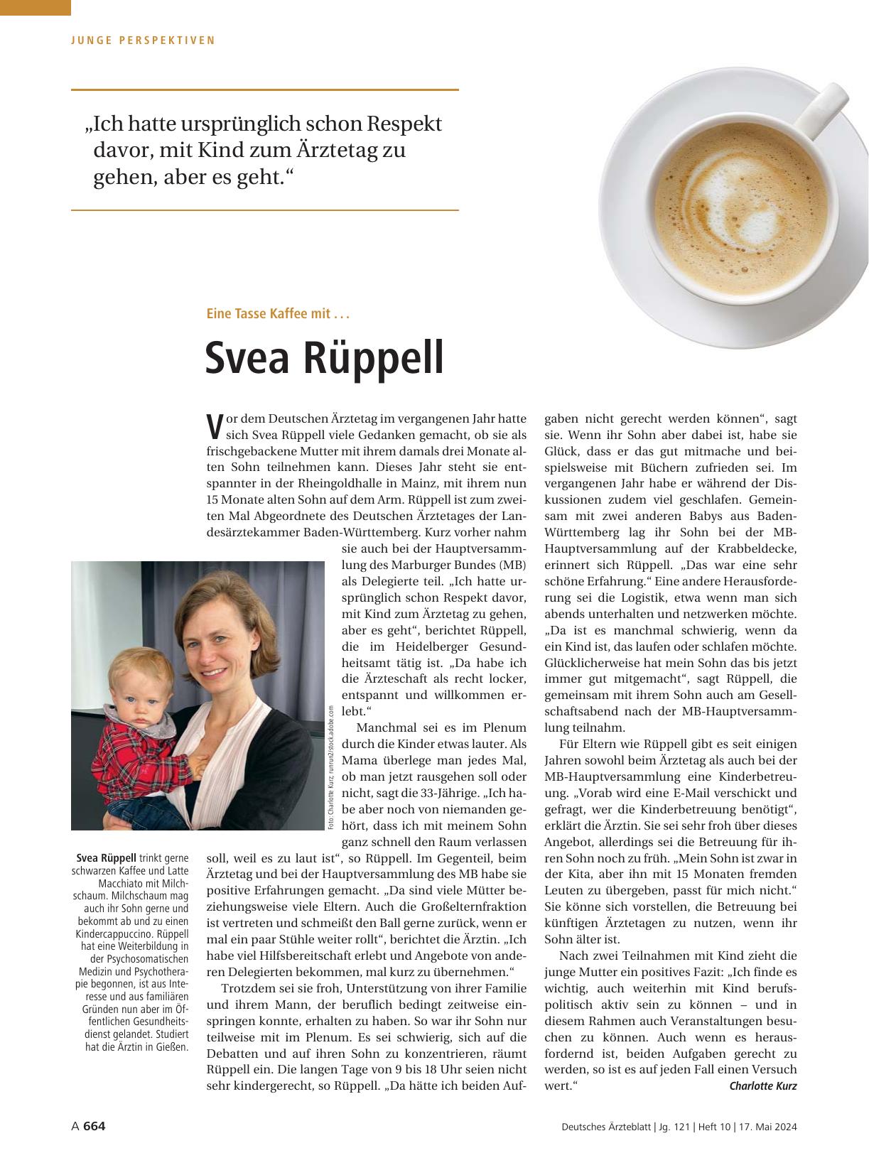 Vorschauseite 1: Eine Tasse Kaffee mit. .. Svea Rüppell