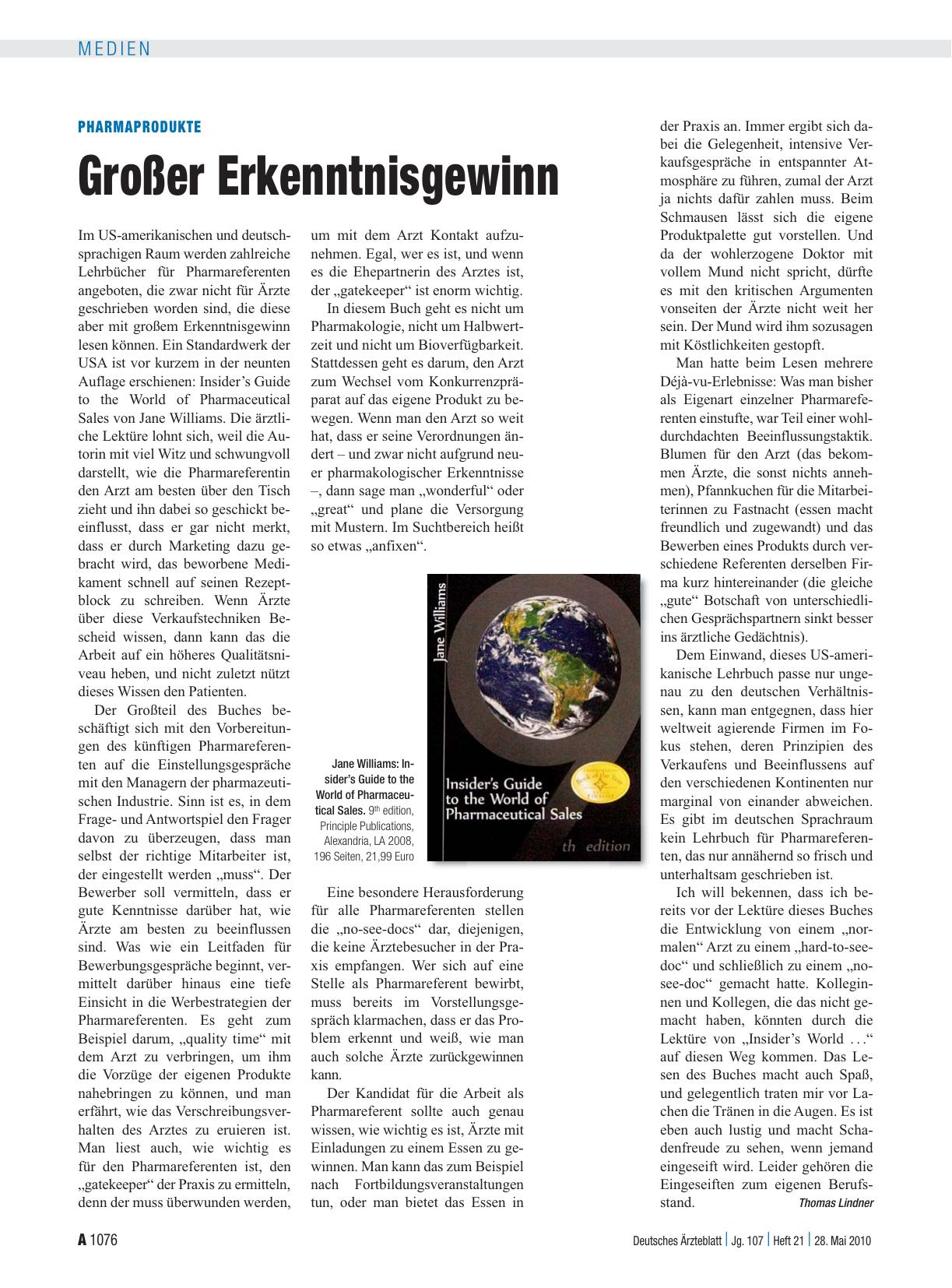Vorschauseite 1: Pharmaprodukte: Großer Erkenntnisgewinn