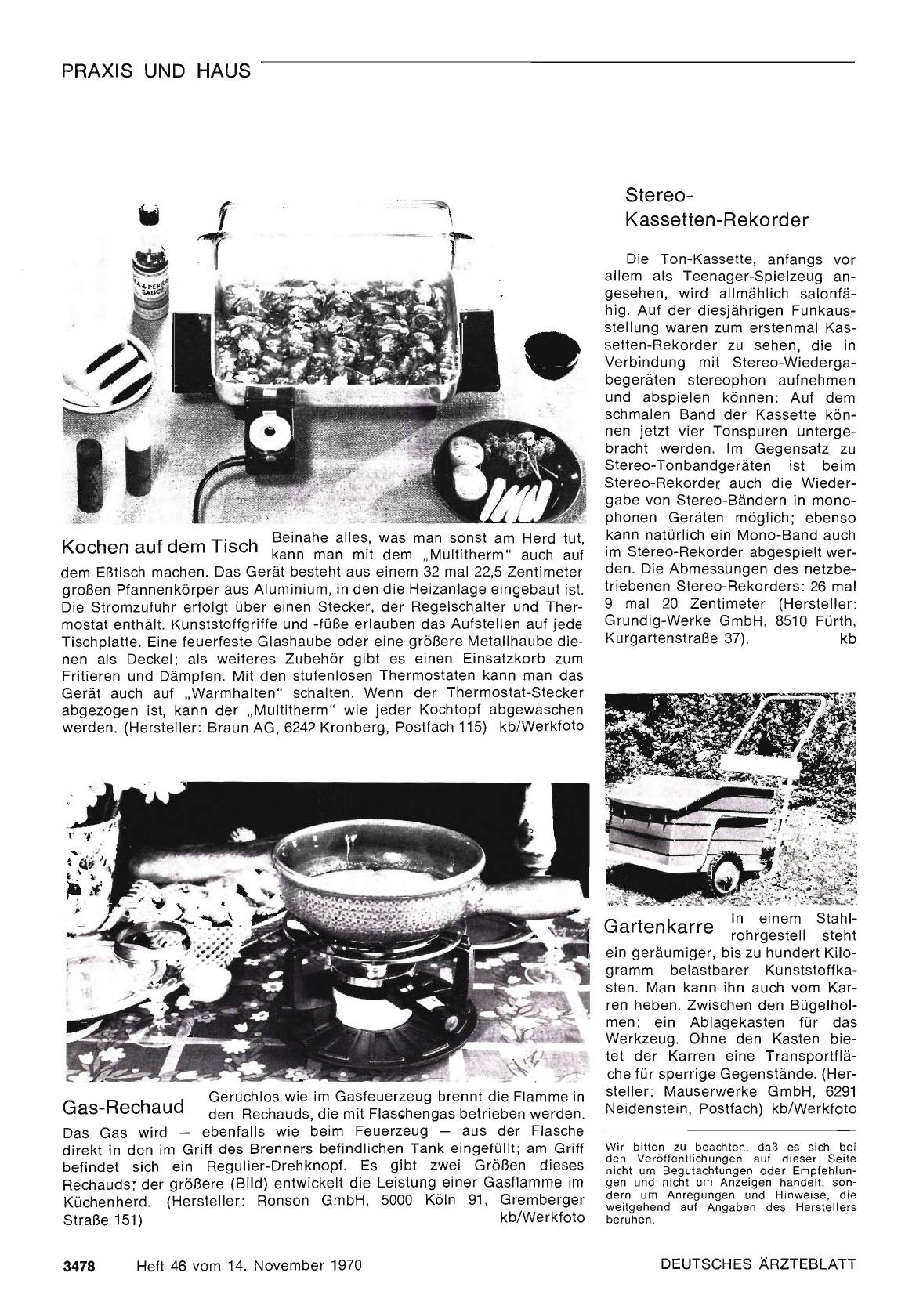 Vorschauseite 1: Gas-Rechaud