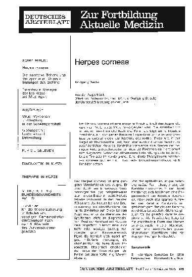 Vorschauseite 1: Herpes corneae