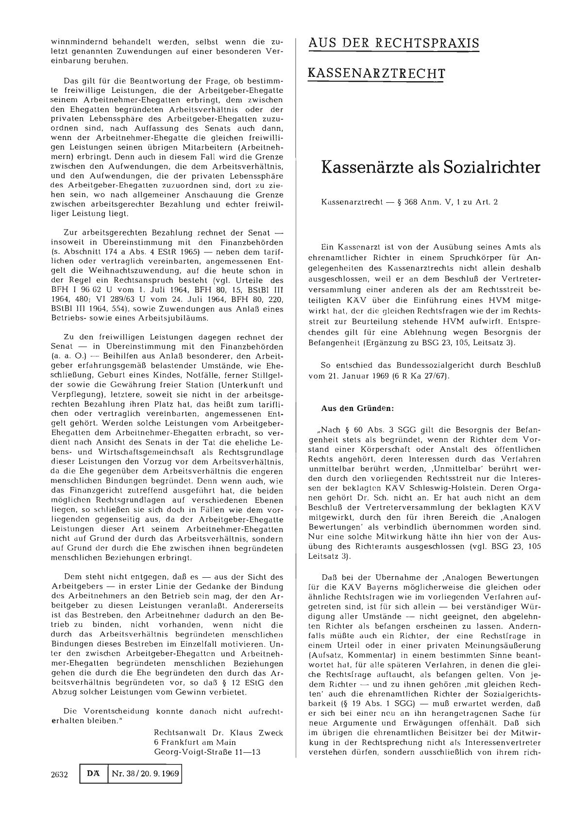Vorschauseite 1: Kassenärzte als Sozialrichter