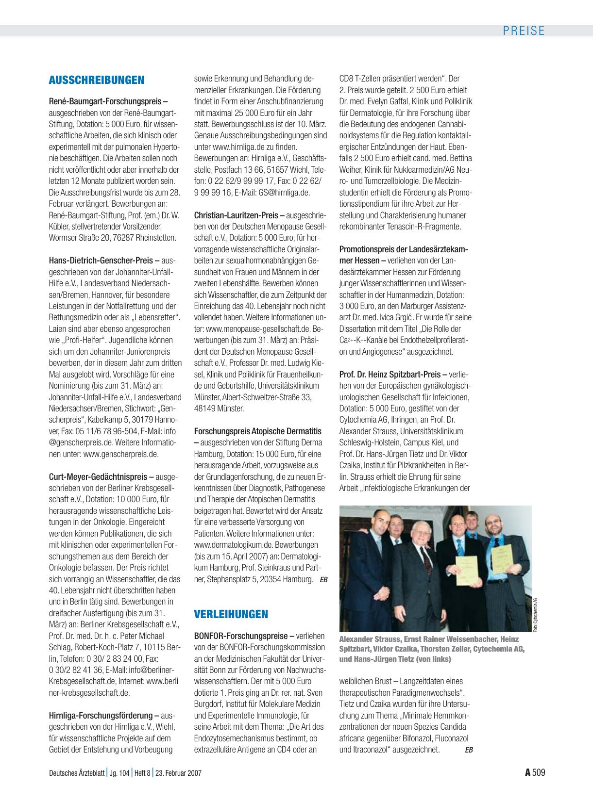Vorschauseite 1: Ausschreibungen