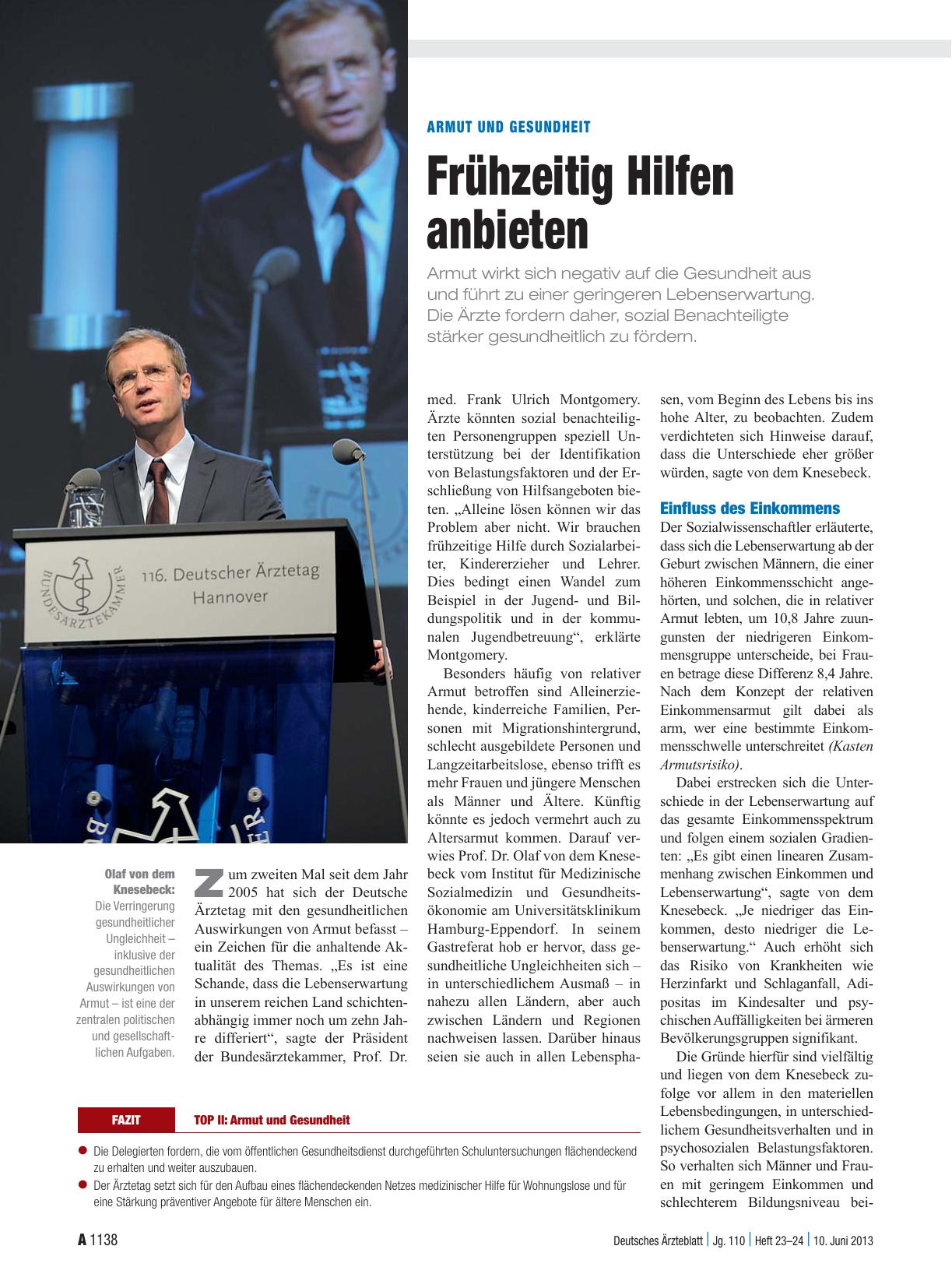 Vorschauseite 1: Armut und Gesundheit: Frühzeitig Hilfen anbieten