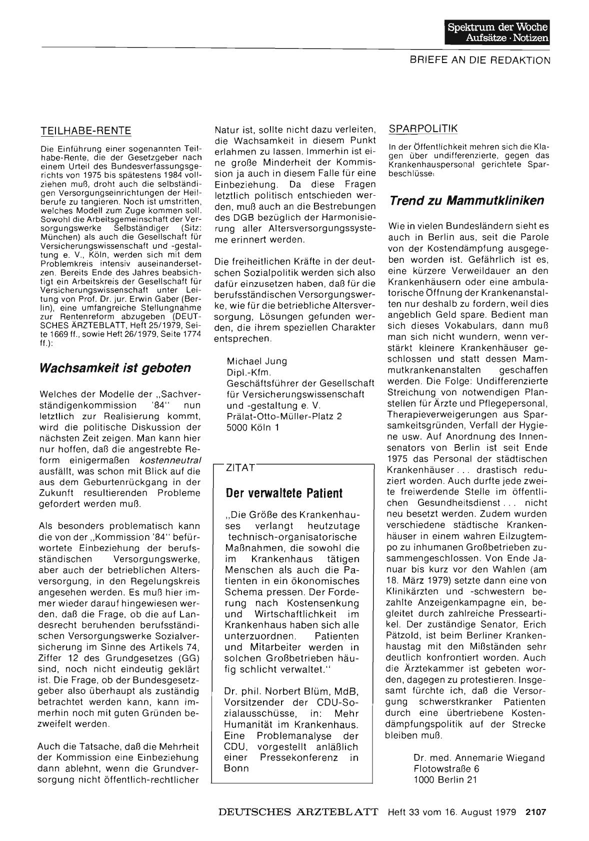 Vorschauseite 1: SPARPOLITIK: Trend zu Mammutkliniken