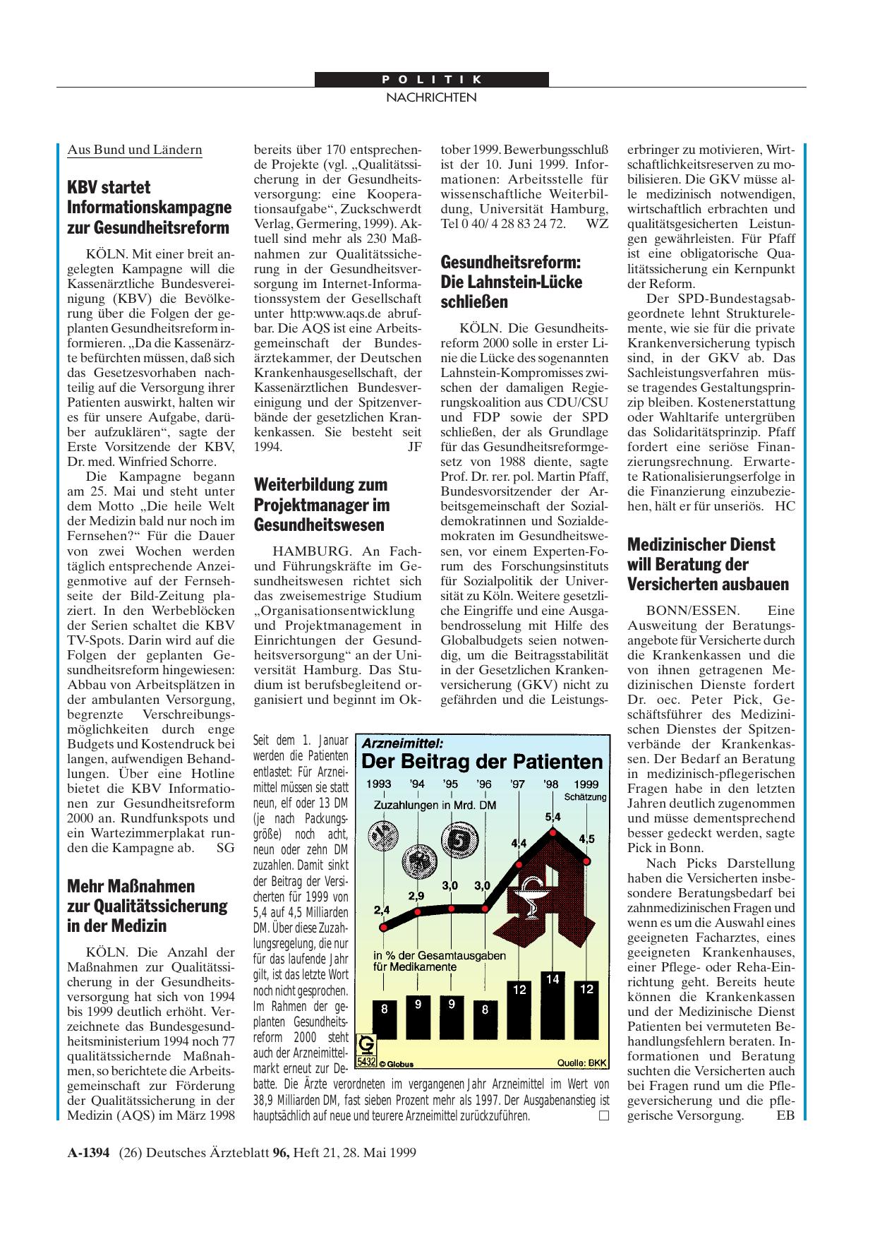 Vorschauseite 1: KBV startet Informationskampagne zur Gesundheitsreform