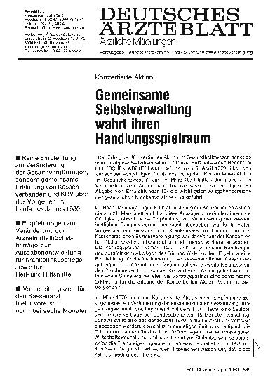 Vorschauseite 1: Konzertierte Aktion: Gemeinsame Selbstverwaltung wahrt ihren Handlungsspielraum