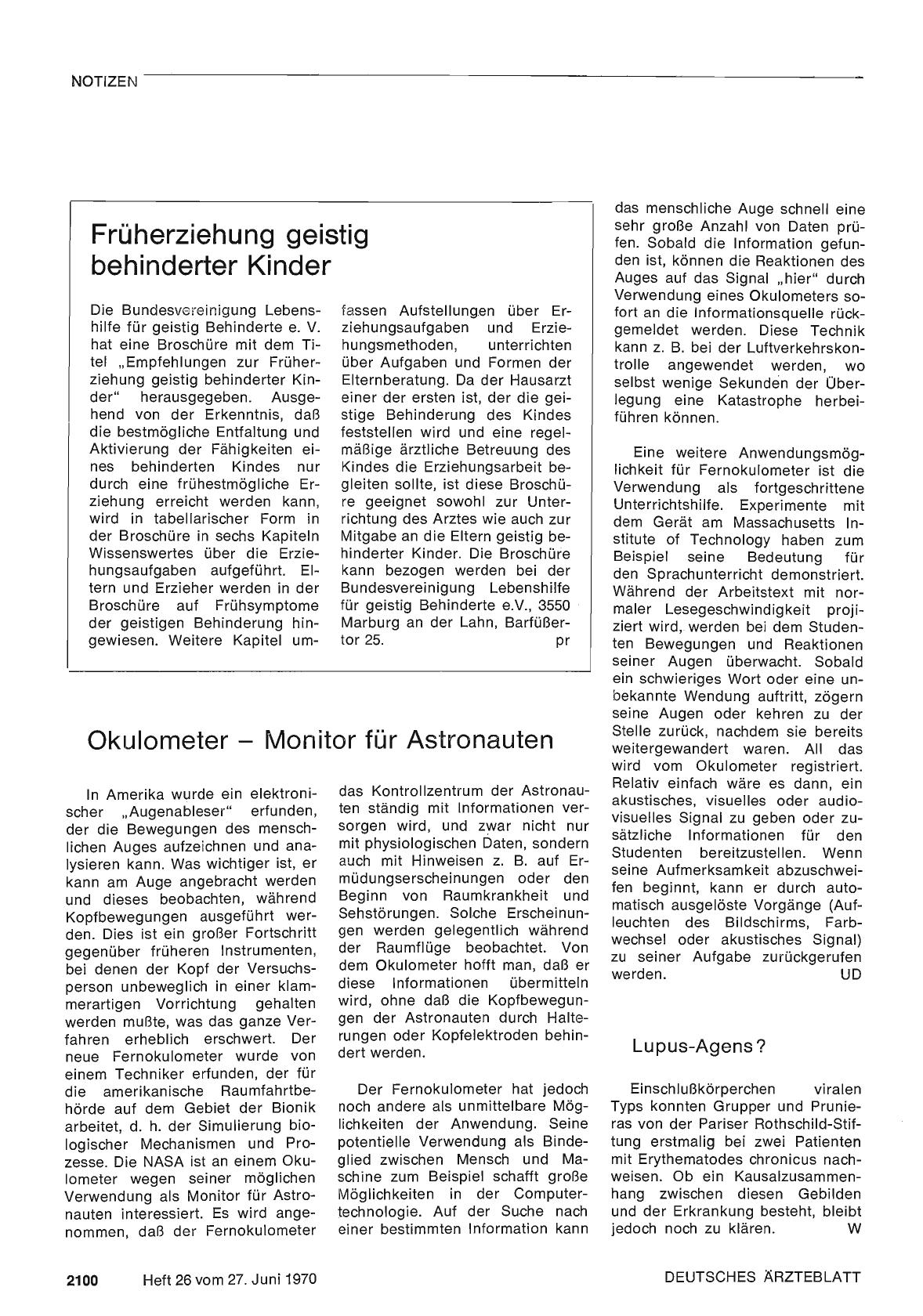 Vorschauseite 1: Lupus-Agens?