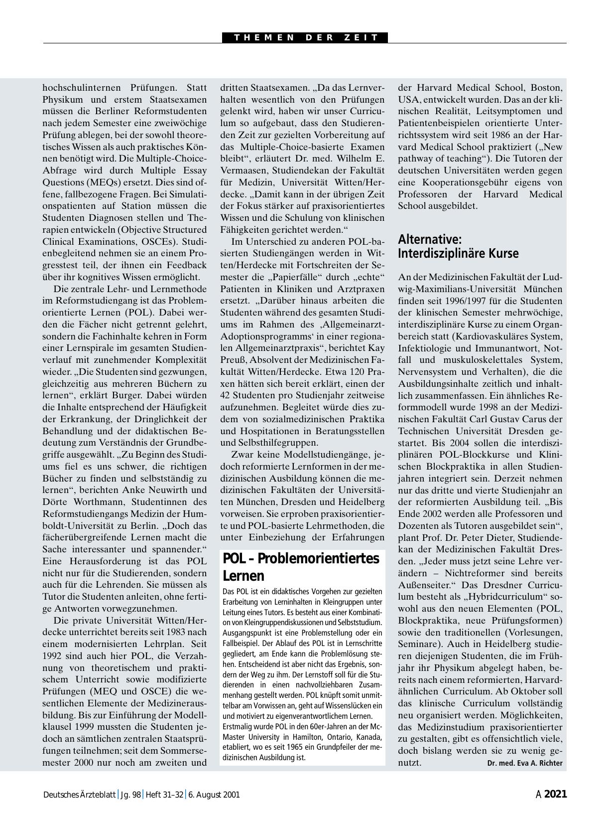 Vorschauseite 1: POL – Problemorientiertes Lernen