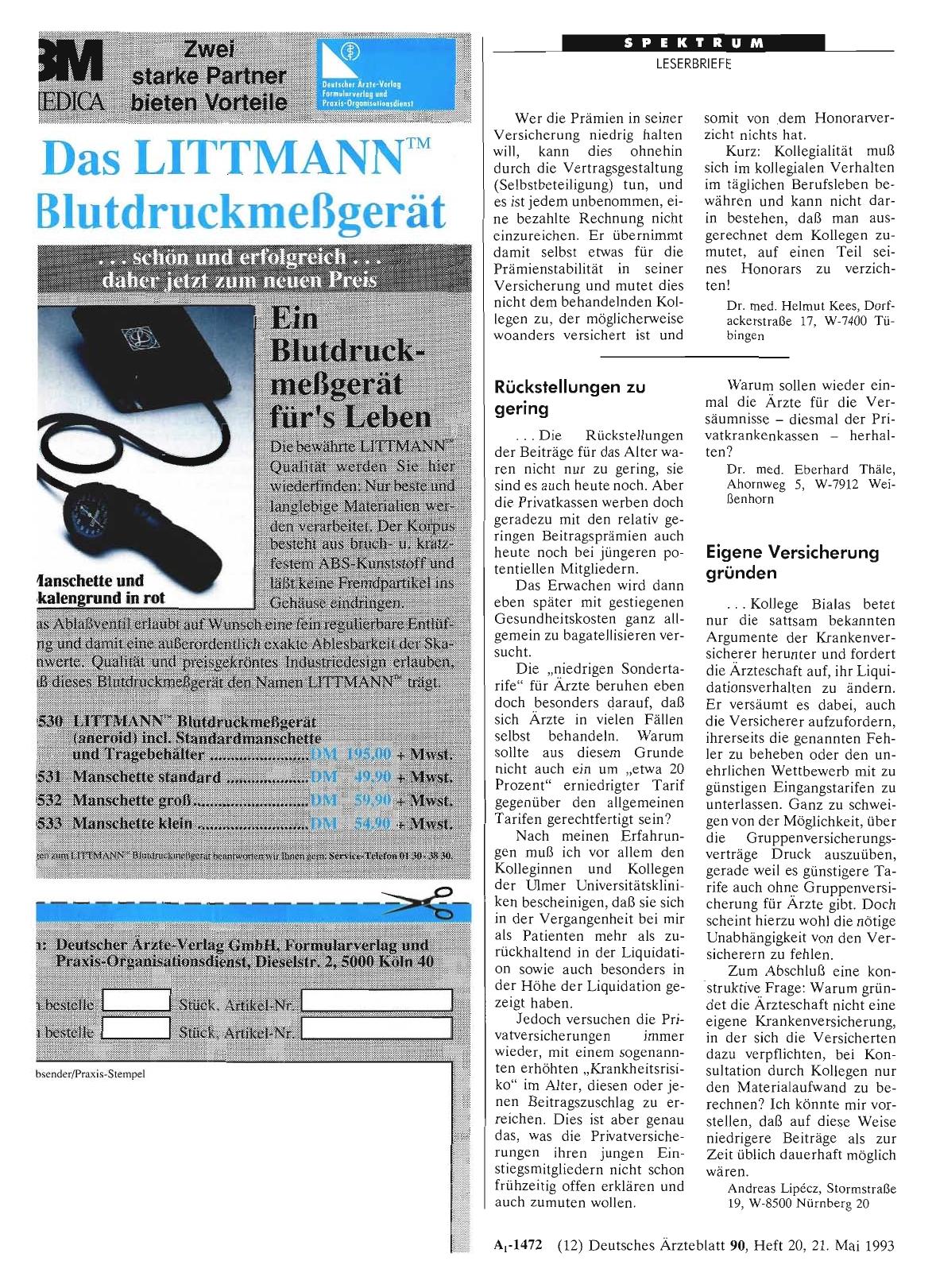 Vorschauseite 1: Arztversicherung: Rückstellungen zu gering