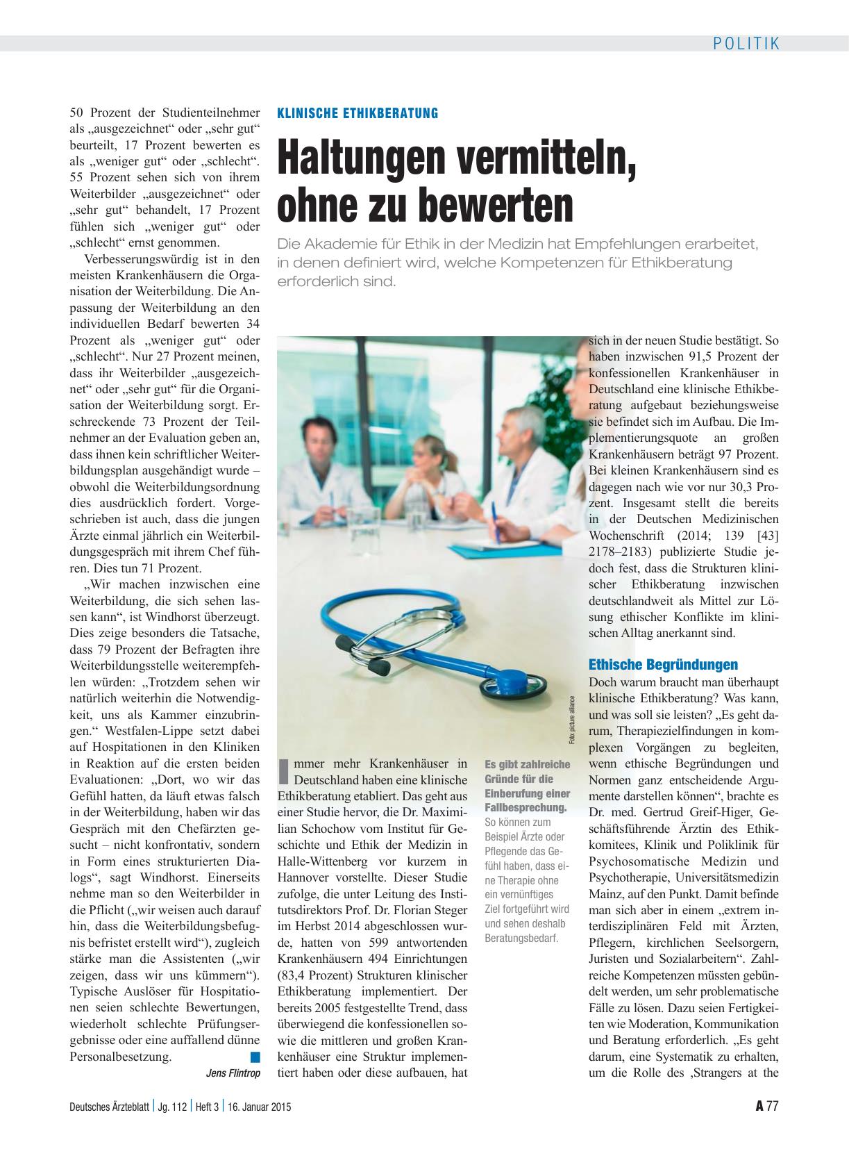 Vorschauseite 1: Klinische Ethikberatung: Haltungen vermitteln, ohne zu bewerten