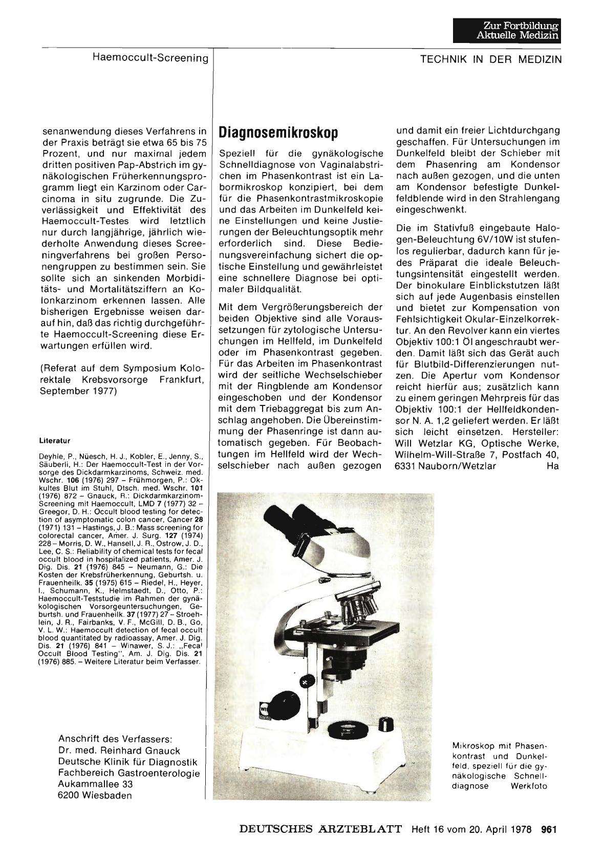 Vorschauseite 1: Diagnosemikroskop