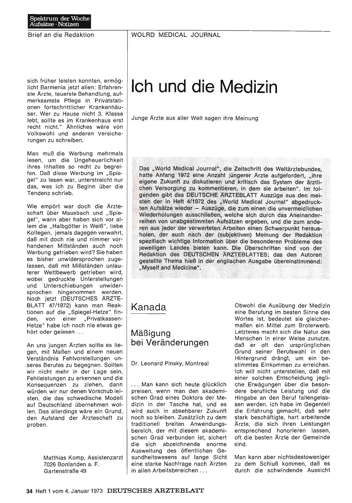 Vorschauseite 1: Ich und die Medizin: Junge Ärzte aus aller Welt sagen ihre Meinung.