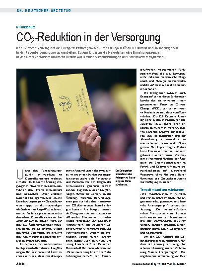 Vorschauseite 1: Klimaschutz: CO2 -Reduktion in der Versorgung