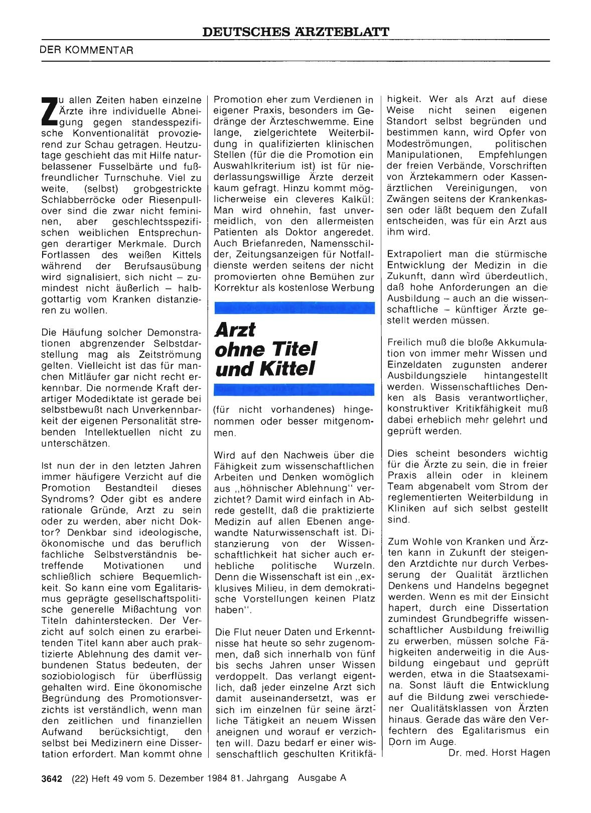 Vorschauseite 1: Arzt ohne Titel und Kittel