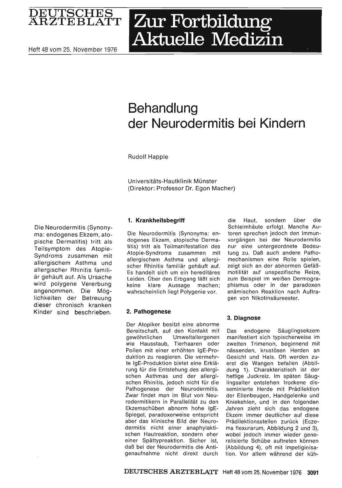 Vorschauseite 1: Behandlung der Neurodermitis bei Kindern