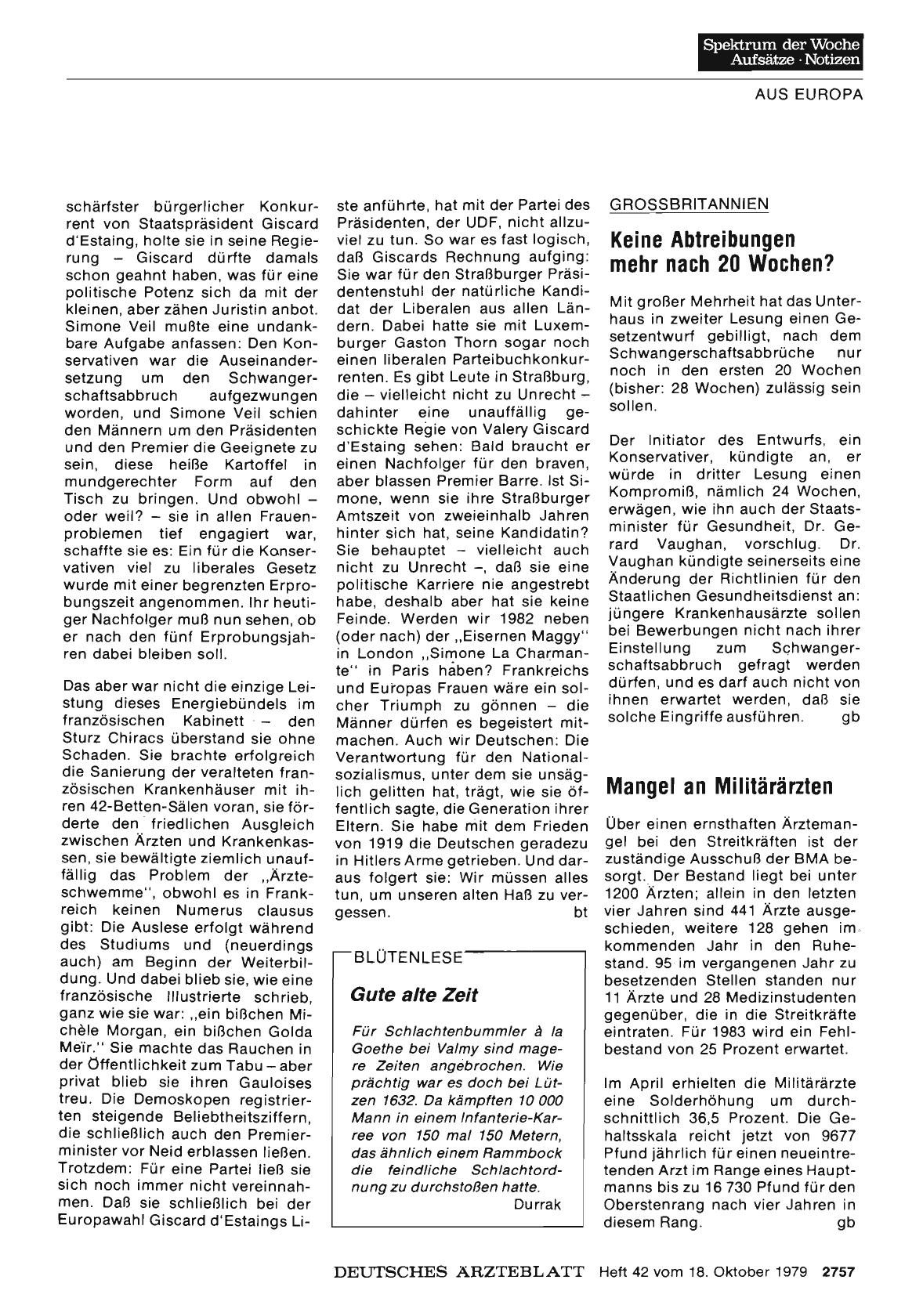 Vorschauseite 1: GROSSBRITANNIEN: Mangel an Militärärzten