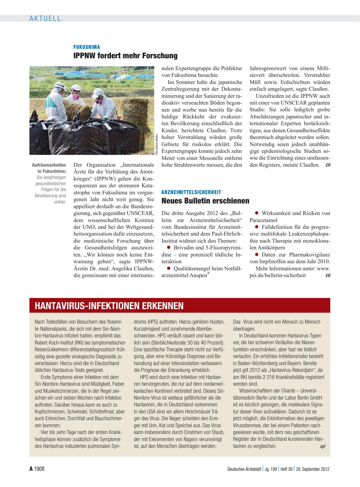 Vorschauseite 1: Hantavirus-Infektionen erkennen