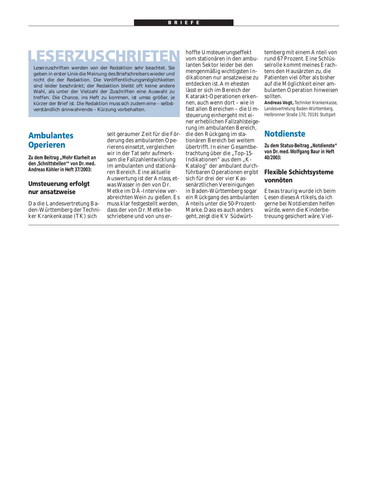 Vorschauseite 1: Notdienste: Flexible Schichtsysteme vonnöten