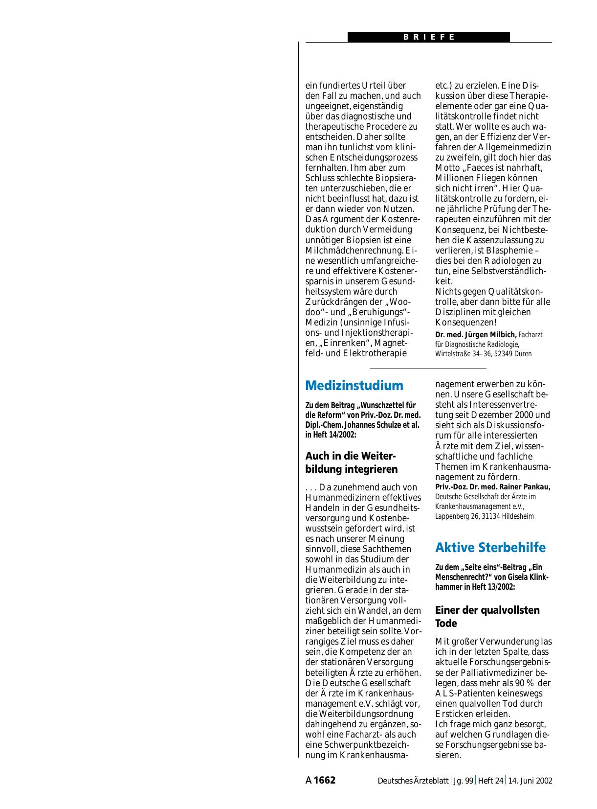 Vorschauseite 1: Medizinstudium: Auch in die Weiterbildung integrieren