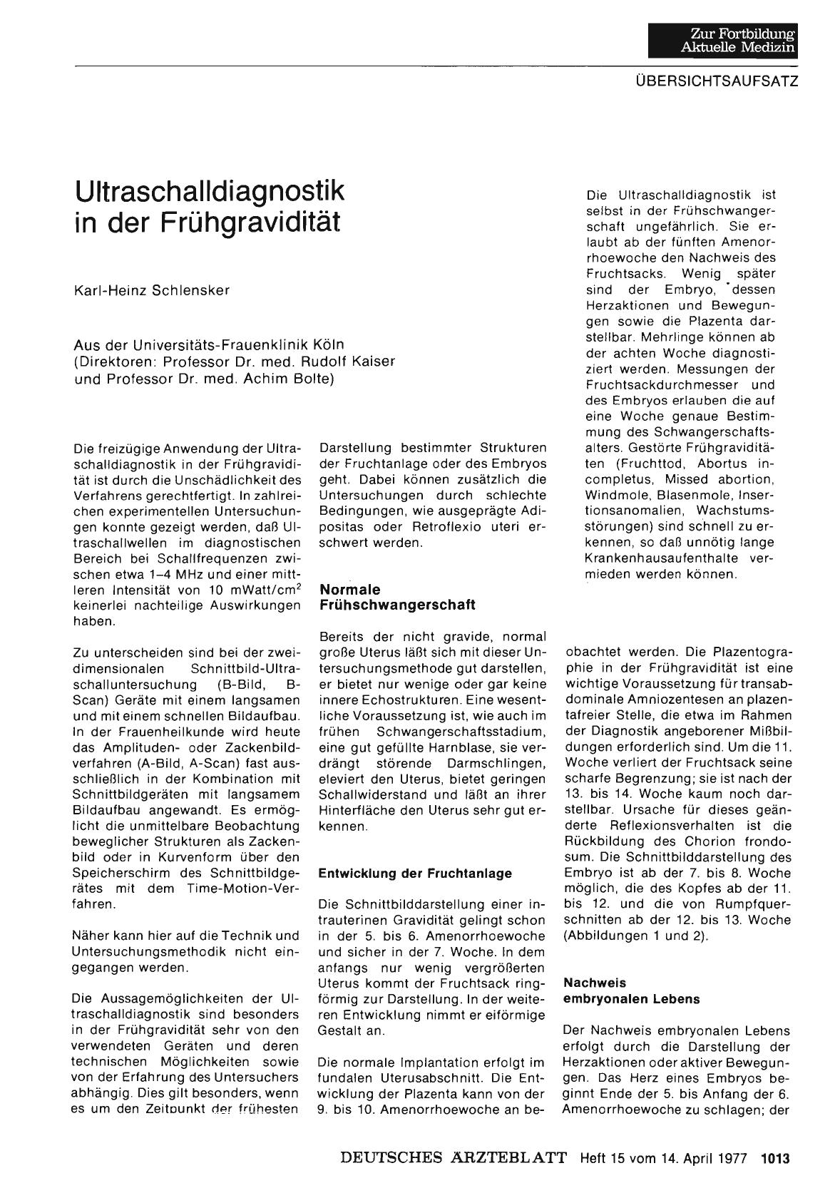 Vorschauseite 1: Ultraschalldiagnostik in der Frühgravidität