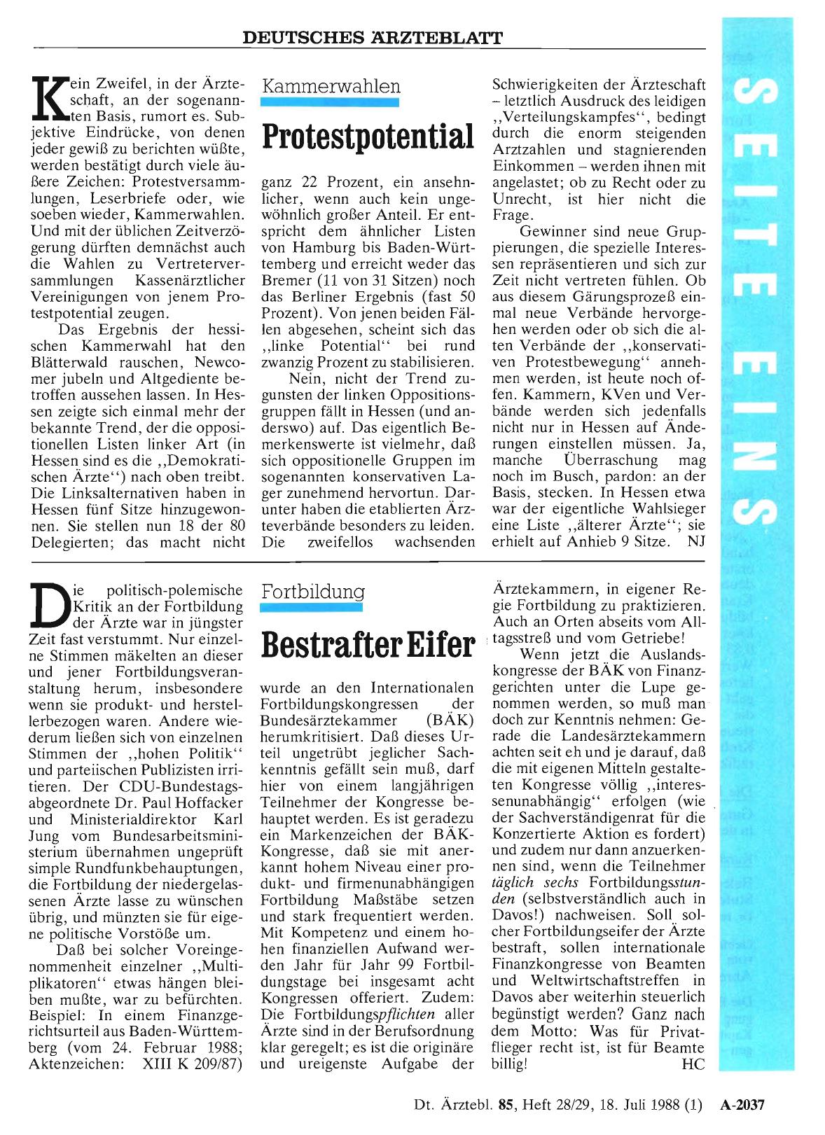 Vorschauseite 1: Kammerwahlen: Protestpotential