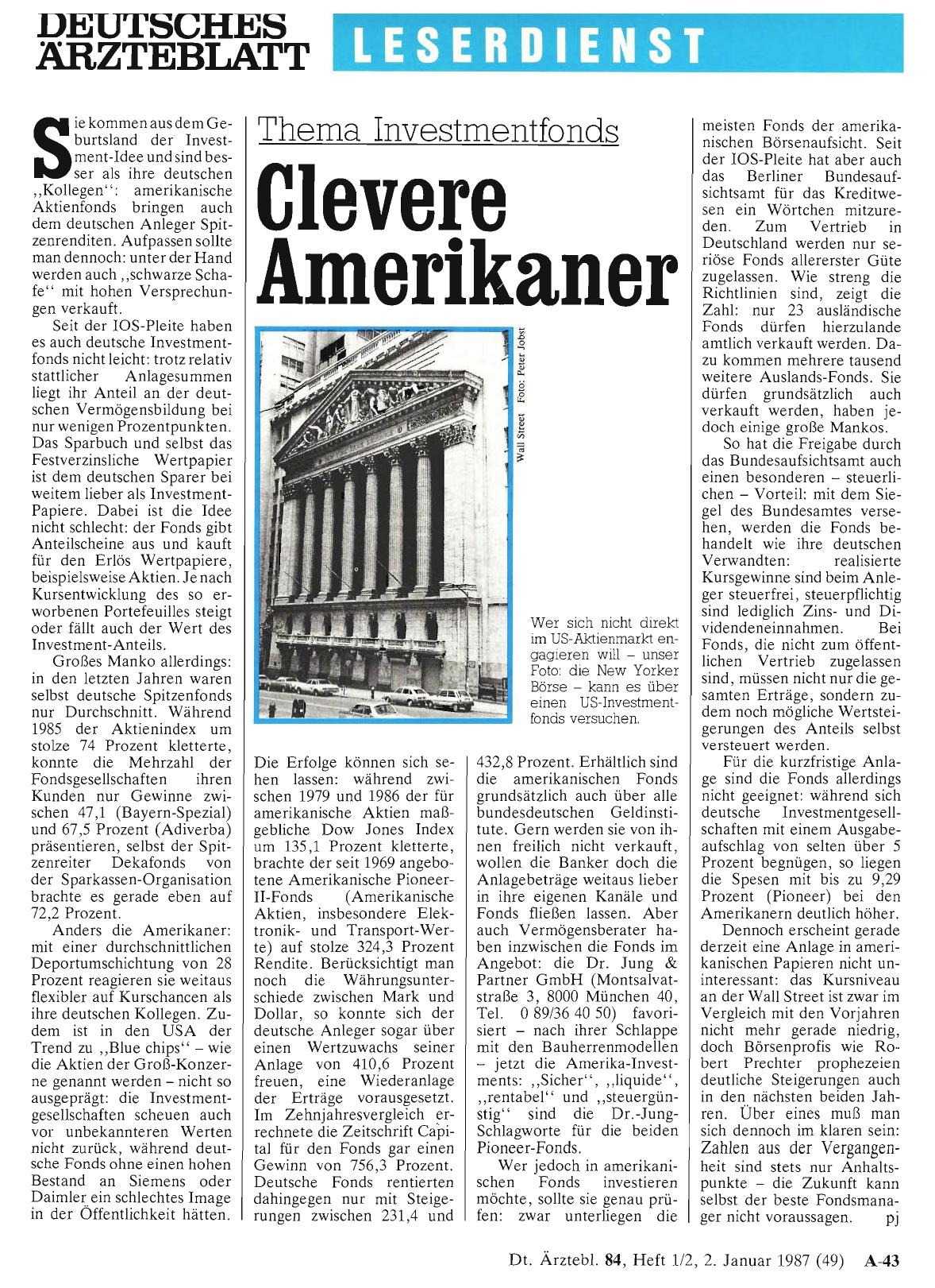 Vorschauseite 1: Thema Investmentfonds: Clevere Amerikaner