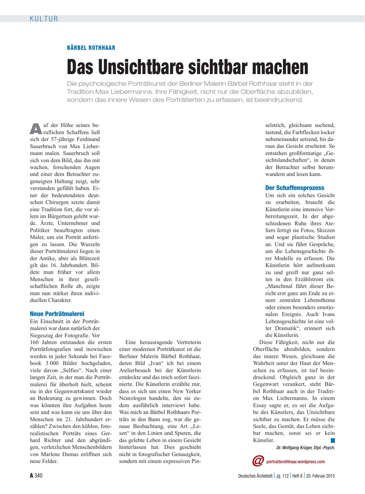 Vorschauseite 1: Bärbel Rothhaar: Das Unsichtbare sichtbar machen
