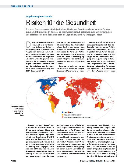 Vorschauseite 1: Legalisierung von Cannabis: Risiken für die Gesundheit