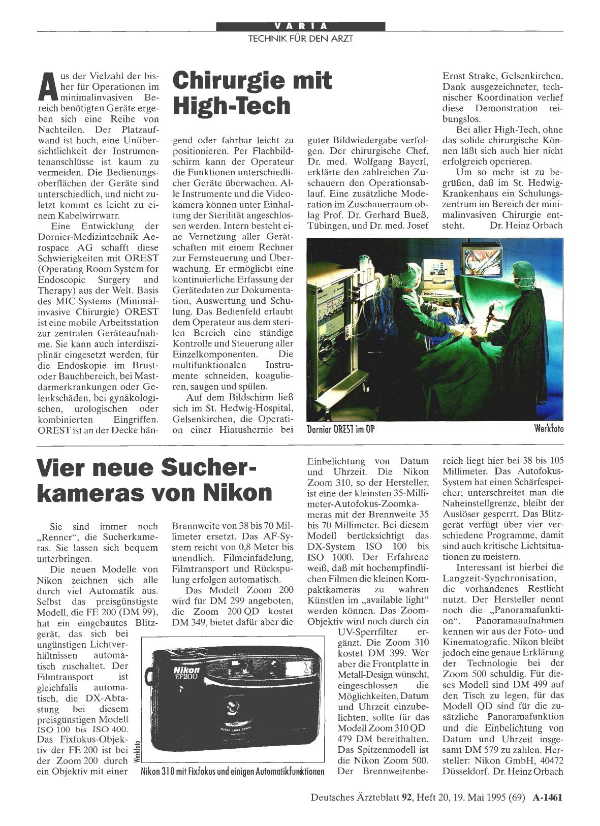 Vorschauseite 1: Chirurgie mit High-Tech