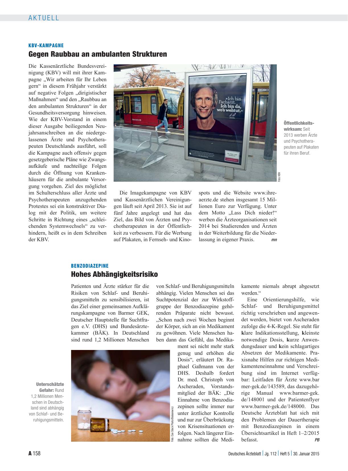 Vorschauseite 1: KBV-Kampagne: Gegen Raubbau an ambulanten Strukturen
