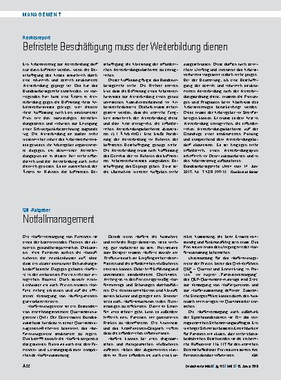Vorschauseite 1: QM-Ratgeber: Notfallmanagement