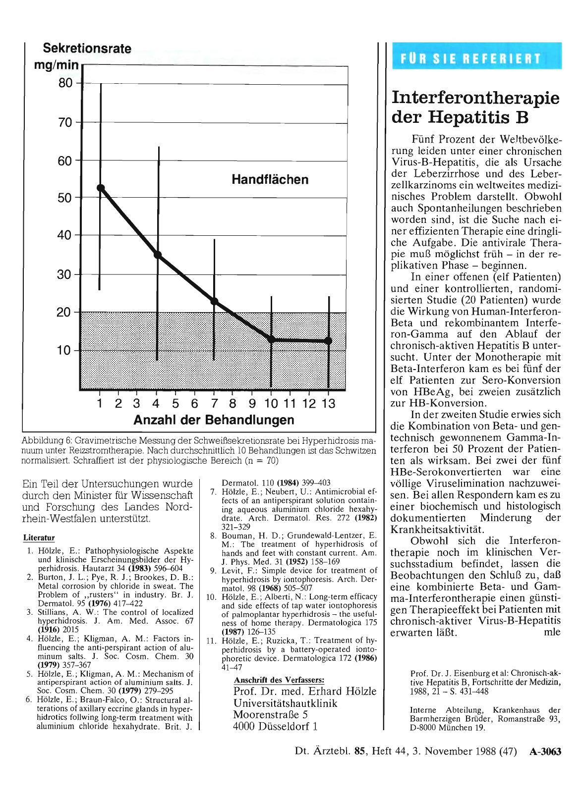 Vorschauseite 1: Interferontherapie der Hepatitis B