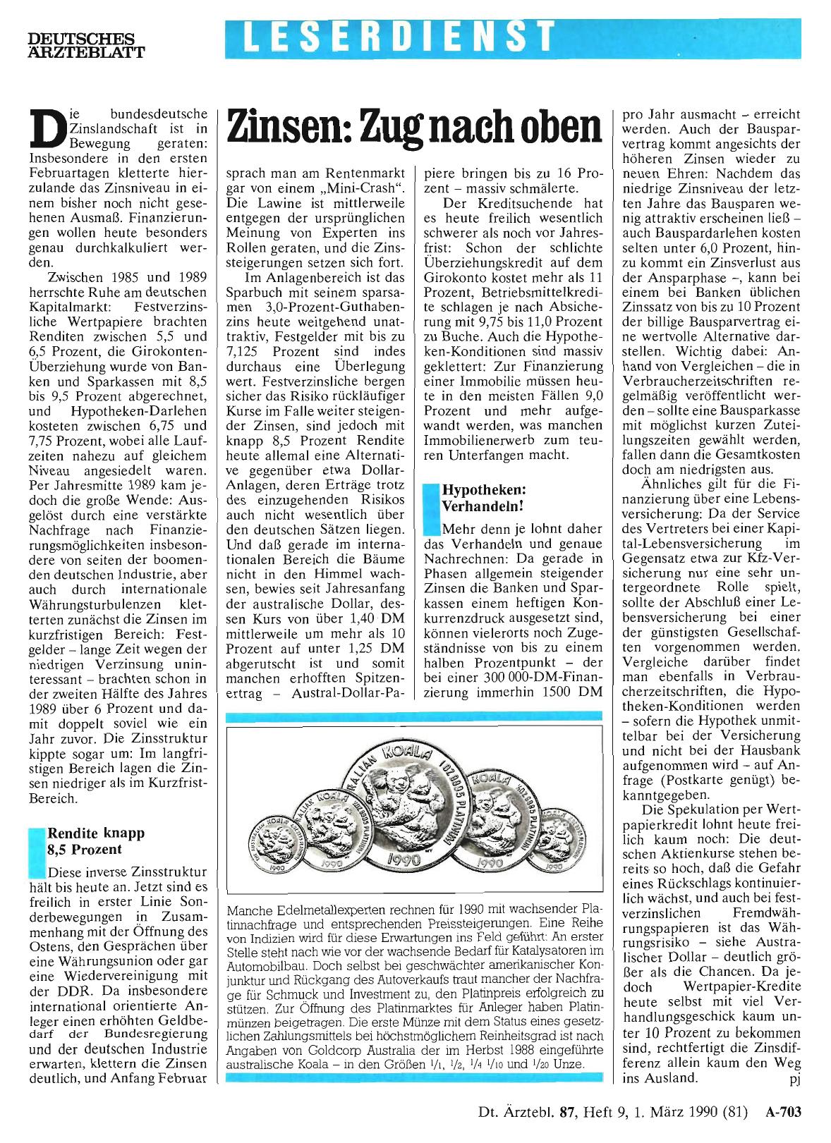 Vorschauseite 1: Zinsen: Zug nach oben