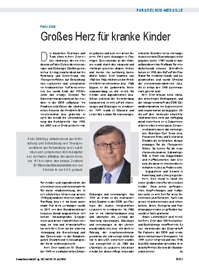 Vorschauseite 1: Felix Zintl: Großes Herz für kranke Kinder