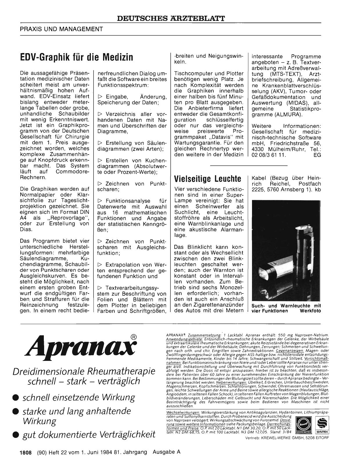 Vorschauseite 1: EDV-Graphik für die Medizin