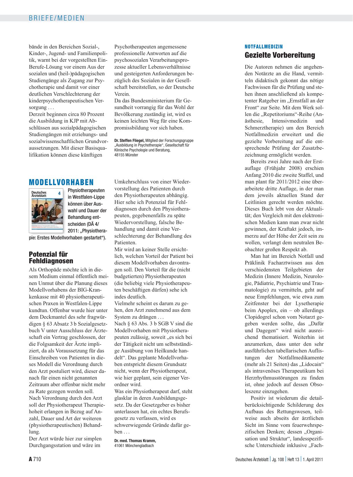 Vorschauseite 1: Modellvorhaben: Potenzial für Fehldiagnosen