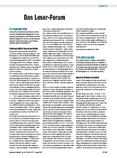 Vorschauseite 1: PI-Diagnostik: Inakzeptable Argumentation