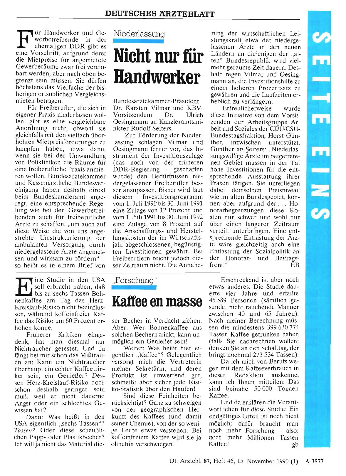 Vorschauseite 1: Niederlassung: Nicht nur für Handwerker