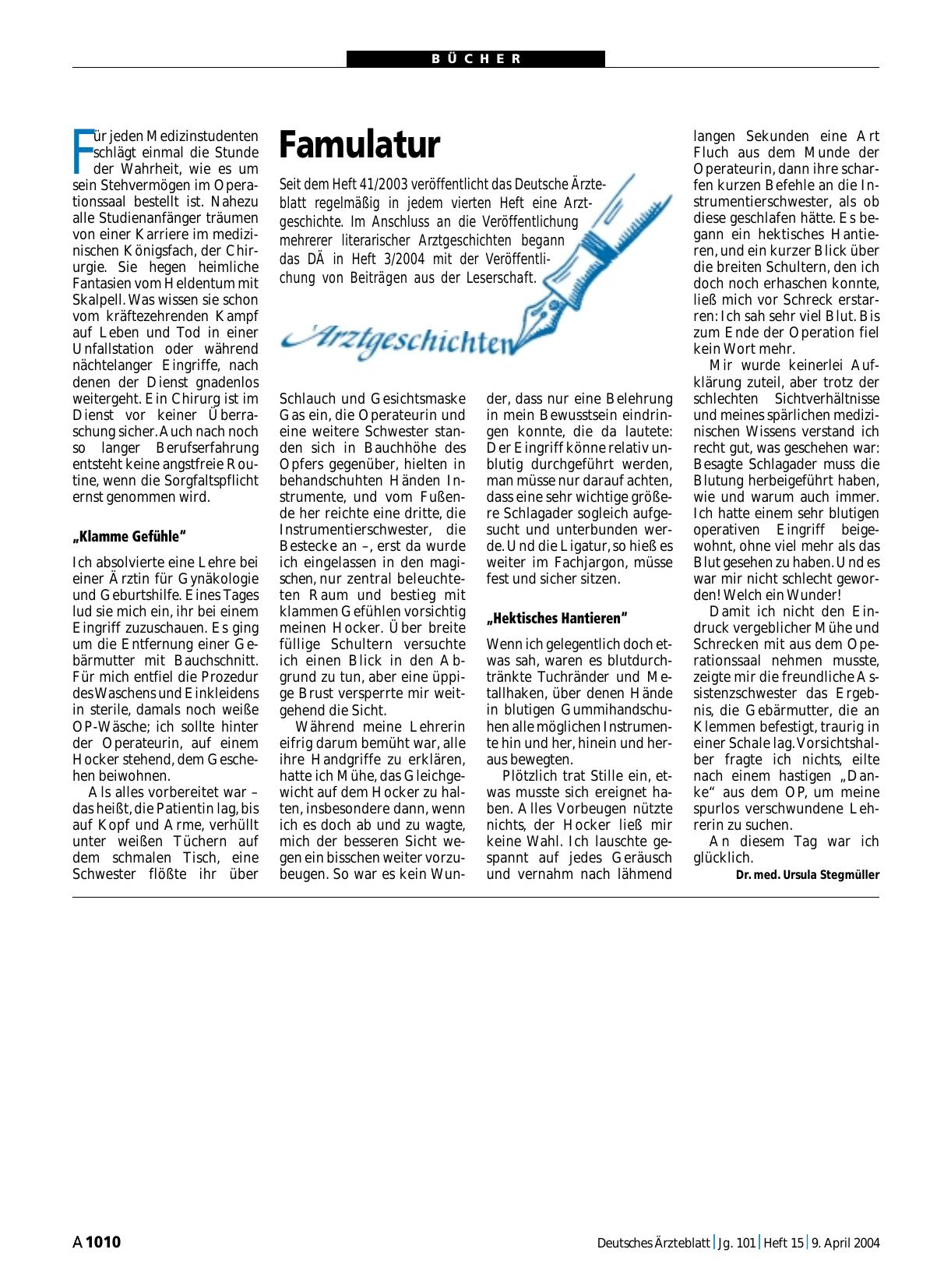 Vorschauseite 1: Famulatur