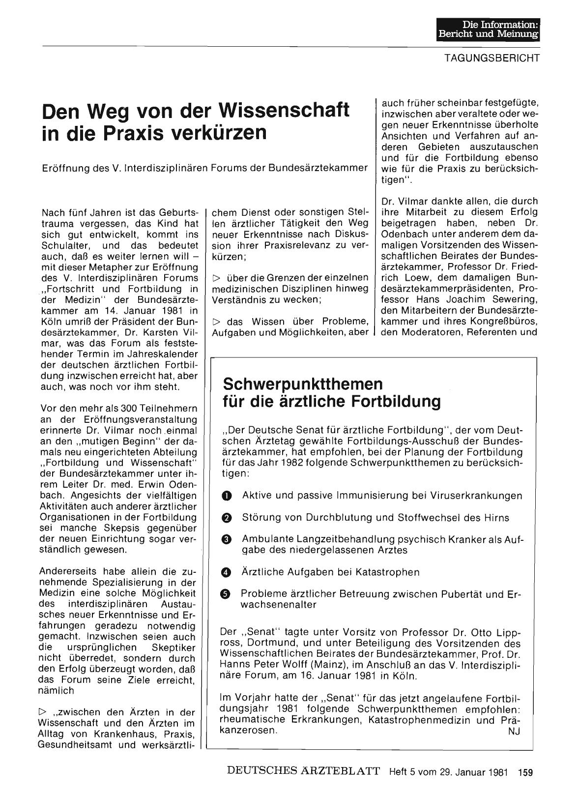 Vorschauseite 1: Den Weg von der Wissenschaft in die Praxis verkürzen
