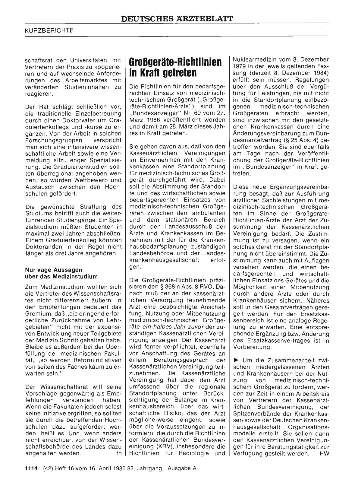 Vorschauseite 1: Großgeräte-Richtlinien in Kraft getreten
