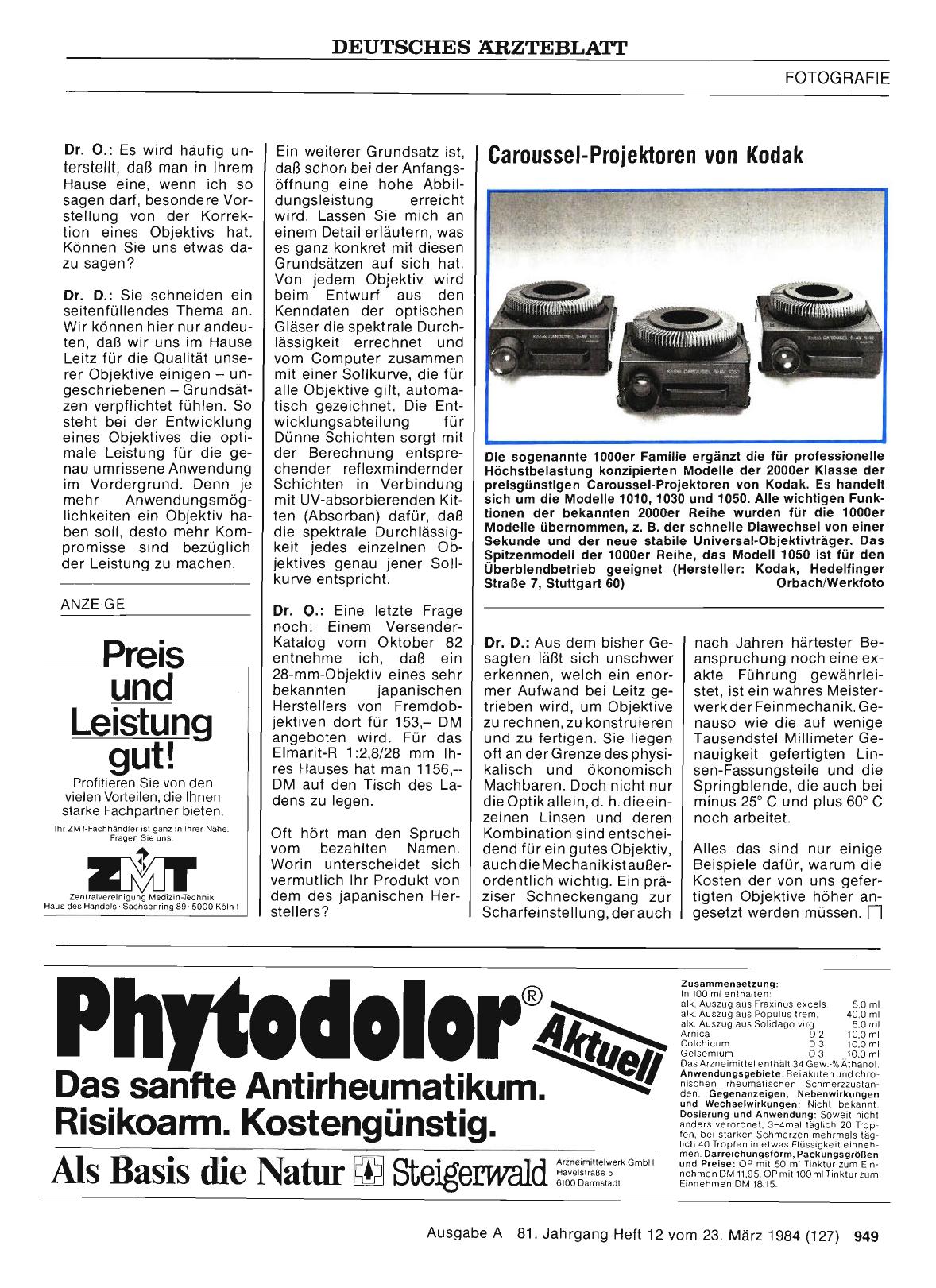 Vorschauseite 1: Caroussel-Projektoren von Kodak